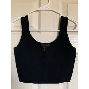 House Of Harlowe 1960 Black Crop Top XS